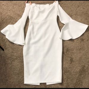 Misguided white off the shoulder dress